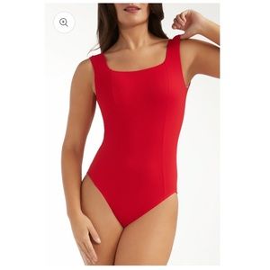 Hermoza Josephine red one piece swimsuit, 10 NWT